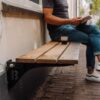 gevelbank breed metaal horeca klapbank gevelbankje