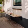 gevelbank breed metaal horeca klapbank gevelbankje muur tuin