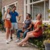 gevelbank breed metaal horeca klapbank gevelbankje muurbank geveltuin tuinbank tuin