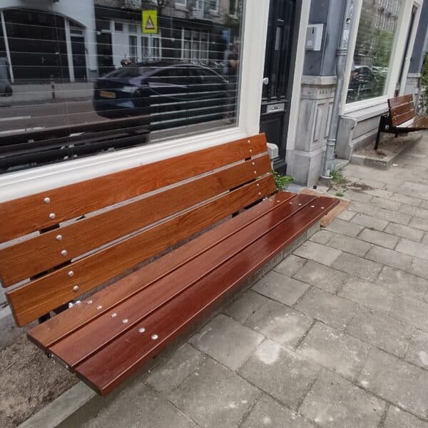 gevelbank xl met rugleuning Het Gevelbankje